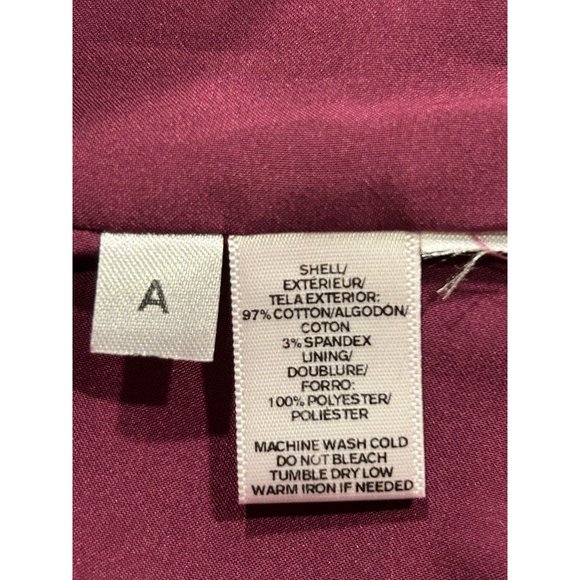 Ann‎ Taylor Loft Pencil Skirt Purple and White Floral Pattern Size 10 - Picture 4 of 6